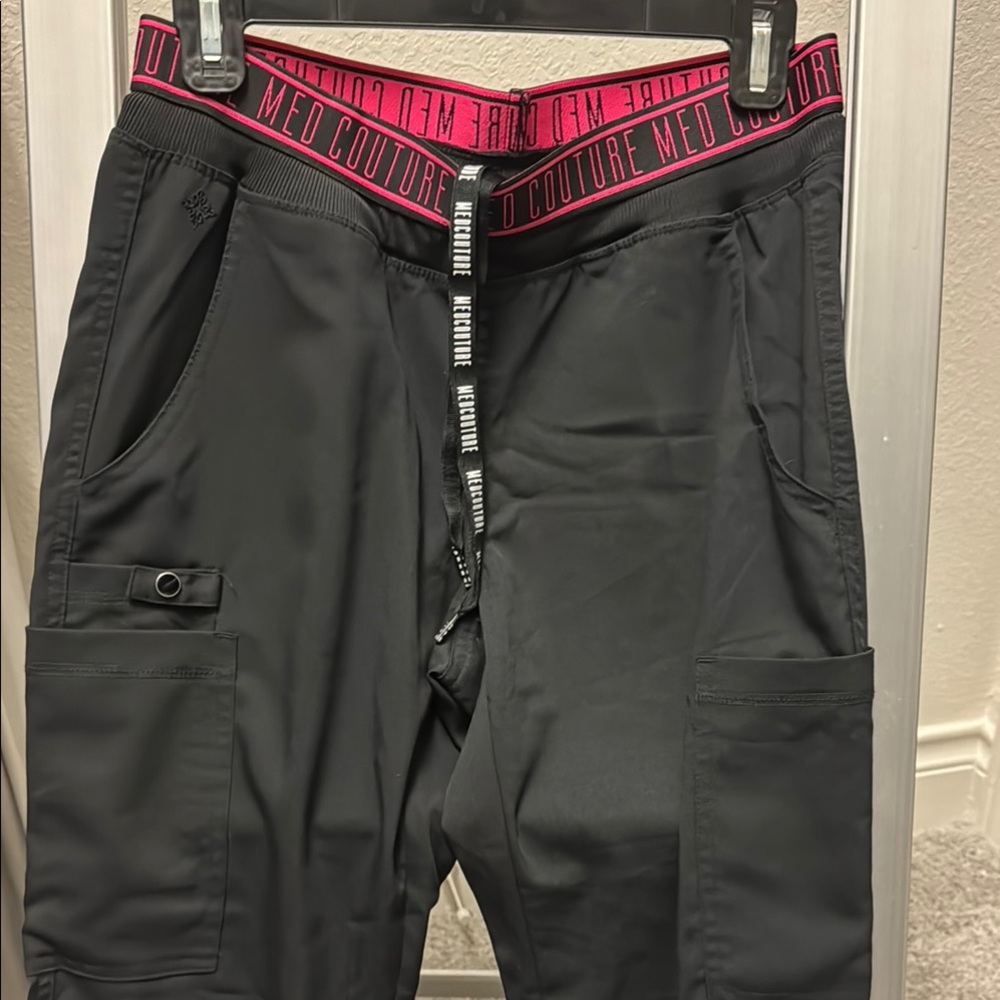 Med Couture women’s Black Scrub pants.